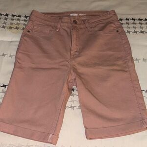 Old Navy Dusty Pink High-Rise Bermuda Shorts